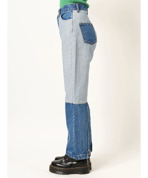 jouetie(ジュエティ)の「ジップスリットデニム(デニムパンツ・レディース・ライトブルー/ブラック・SMALL/MEDIUM)」の3枚目の写真