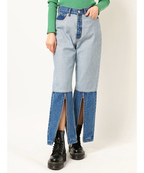 jouetie(ジュエティ)の「ジップスリットデニム(デニムパンツ・レディース・ライトブルー/ブラック・SMALL/MEDIUM)」の14枚目の写真