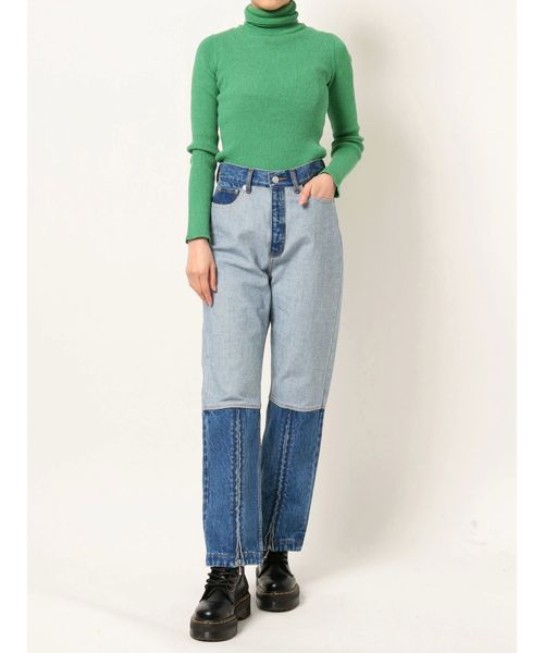 jouetie(ジュエティ)の「ジップスリットデニム(デニムパンツ・レディース・ライトブルー/ブラック・SMALL/MEDIUM)」の9枚目の写真