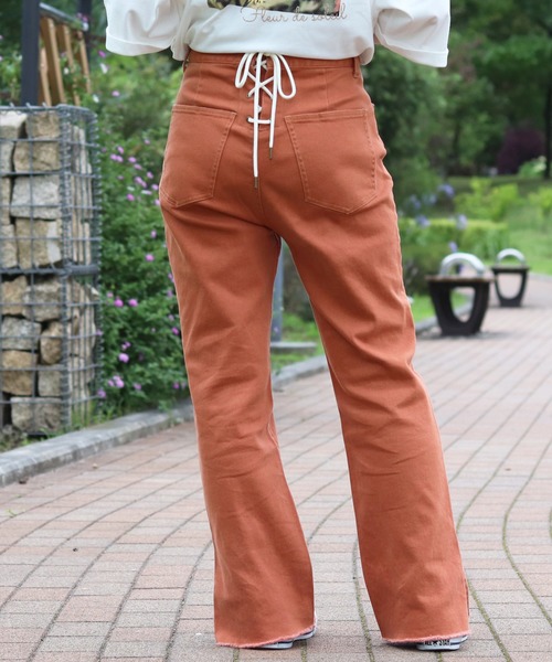 PairPair（ペアペア）の「バックレースアップフレアパンツ（その他パンツ・レディース・オレンジ/アイボリー・SMALL/MEDIUM）」の13枚目の写真