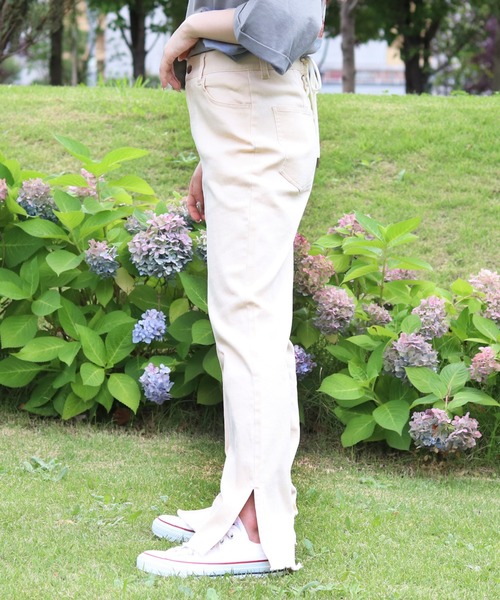 PairPair（ペアペア）の「バックレースアップフレアパンツ（その他パンツ・レディース・オレンジ/アイボリー・SMALL/MEDIUM）」の3枚目の写真