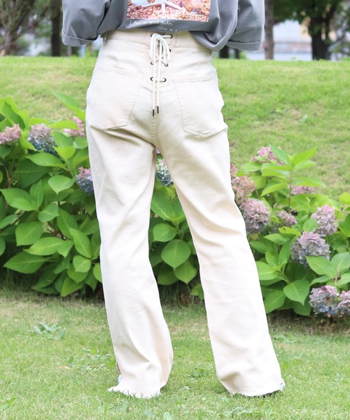 PairPair（ペアペア）の「バックレースアップフレアパンツ（その他パンツ・レディース・オレンジ/アイボリー・SMALL/MEDIUM）」の19枚目の写真