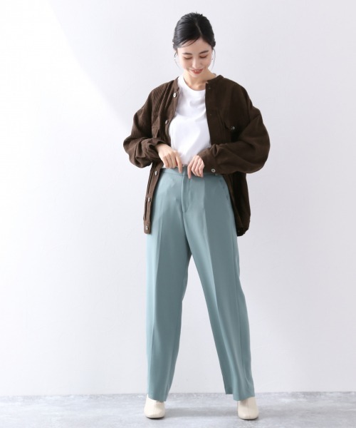 LOWRYS FARM（ローリーズファーム）の「コーデュロイノーカラーブルゾン　891422（ノーカラージャケット・レディース・アイボリー/ブラウン/ベージュ・FREE）」の5枚目の写真