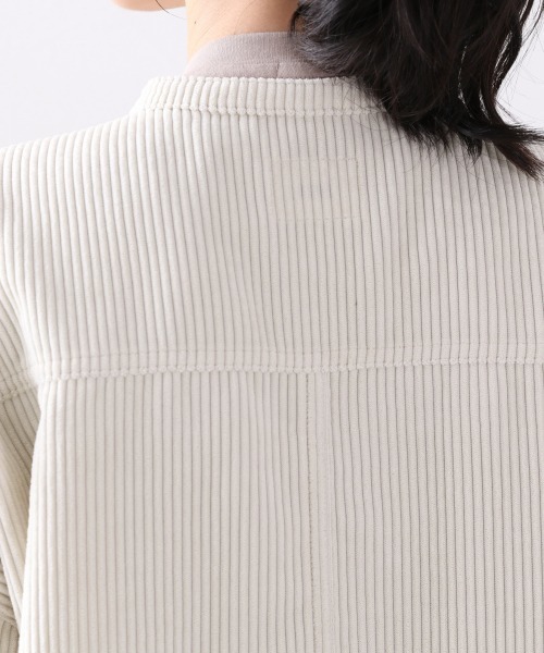 LOWRYS FARM（ローリーズファーム）の「コーデュロイノーカラーブルゾン　891422（ノーカラージャケット・レディース・アイボリー/ブラウン/ベージュ・FREE）」の14枚目の写真