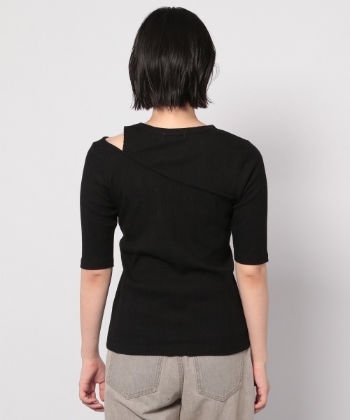 PAGEBOY（ページボーイ）の「ショルダースリットショートスリーブプルオーバー（Tシャツ/カットソー・レディース・ブラック/オフホワイト/モカ・FREE）」の10枚目の写真