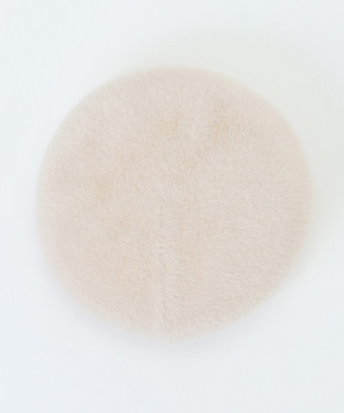 ikka（イッカ）の「【キッズ】フェイクファーサーモベレー（ハンチング/ベレー帽・キッズ・オフホワイト/ネイビー・FREE）」の7枚目の写真