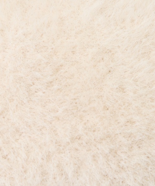 ikka（イッカ）の「【キッズ】フェイクファーサーモベレー（ハンチング/ベレー帽・キッズ・オフホワイト/ネイビー・FREE）」の6枚目の写真