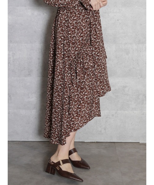 dazzlin（ダズリン）の「小花プリントフィッシュテールワンピース（ワンピース・レディース・ブラック/ブラウン/ブルー・FREE）」の8枚目の写真