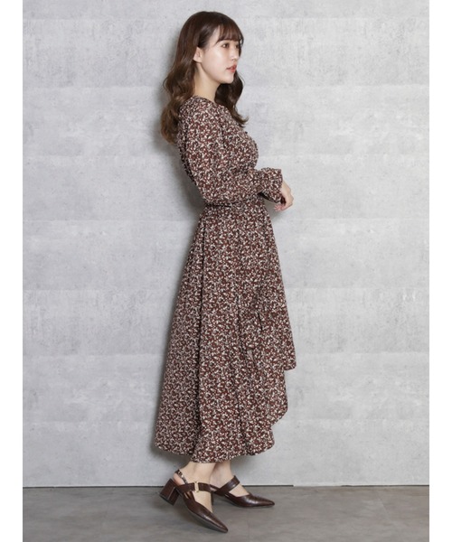 dazzlin（ダズリン）の「小花プリントフィッシュテールワンピース（ワンピース・レディース・ブラック/ブラウン/ブルー・FREE）」の7枚目の写真