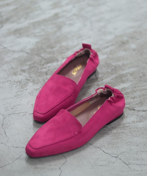 SESTO(セスト)の「かかとゴムのバブーシュトゥシャープスクエアトゥフラットパンプスギャザーシューズ(パンプス・レディース・ゼブラ/ブラウン/アイボリー/イエロー/グレイッシュベージュ/ブラック/ピンク・23.5cm/24.5cm/24.0cm/25.0cm/22.5cm/23.0cm)」の7枚目の写真