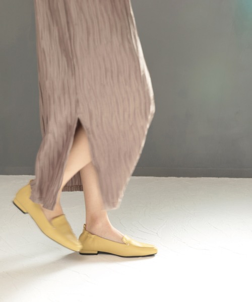 SESTO(セスト)の「かかとゴムのバブーシュトゥシャープスクエアトゥフラットパンプスギャザーシューズ(パンプス・レディース・ゼブラ/ブラウン/アイボリー/イエロー/グレイッシュベージュ/ブラック/ピンク・23.5cm/24.5cm/24.0cm/25.0cm/22.5cm/23.0cm)」の19枚目の写真