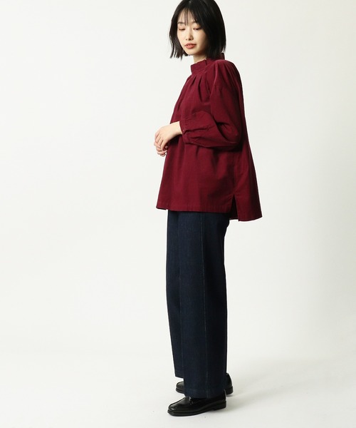 【ゆき様】人気 グランママドーター タックハイネックブラウス【S】黒 刺繍 ゆき様】人気 グランママドーター タックハイネックブラウス【S