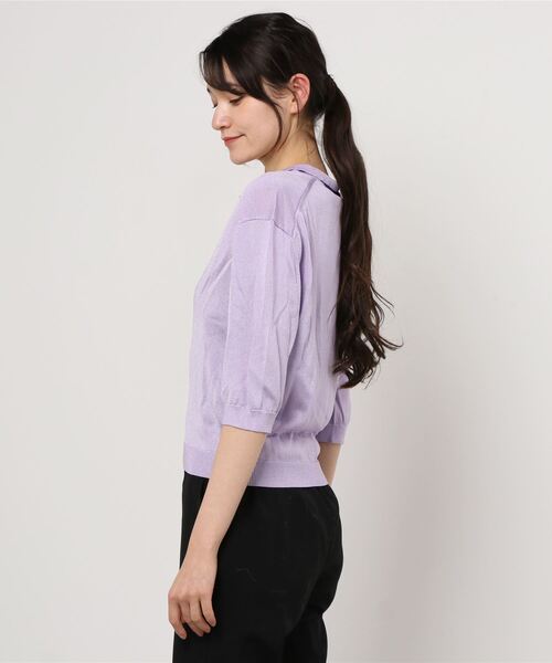 tibi（ティビ）の「tibi:クリスピービスコースニット（ニット/セーター・レディース・ラベンダー・ONE SIZE）」の2枚目の写真