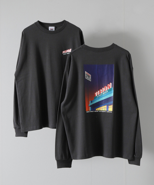 INHERIT（インヘリット）の「【VISION/ビジョン】別注 DayNight ロングスリーブTシャツ（Tシャツ/カットソー・メンズ・ホワイト/ブラック・MEDIUM/LARGE）」の2枚目の写真