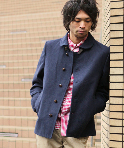 GIORDANO（ジョルダーノ）の「メルトンショールカラージャケット（ブルゾン・メンズ・グレー/ネイビー/ブラック・MEDIUM/LARGE）」の3枚目の写真