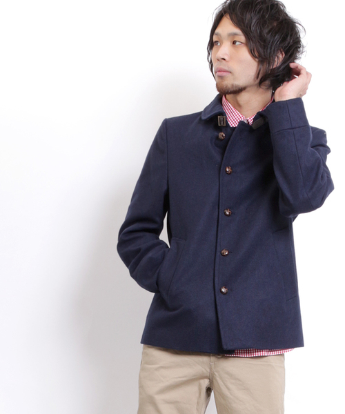 GIORDANO（ジョルダーノ）の「メルトンショールカラージャケット（ブルゾン・メンズ・グレー/ネイビー/ブラック・MEDIUM/LARGE）」の10枚目の写真