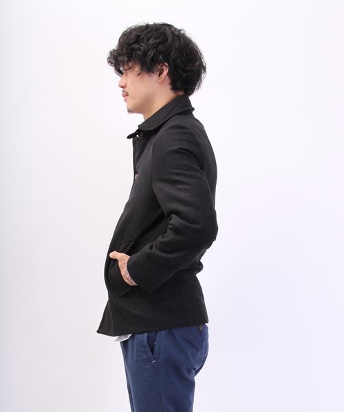 GIORDANO（ジョルダーノ）の「メルトンショールカラージャケット（ブルゾン・メンズ・グレー/ネイビー/ブラック・MEDIUM/LARGE）」の15枚目の写真