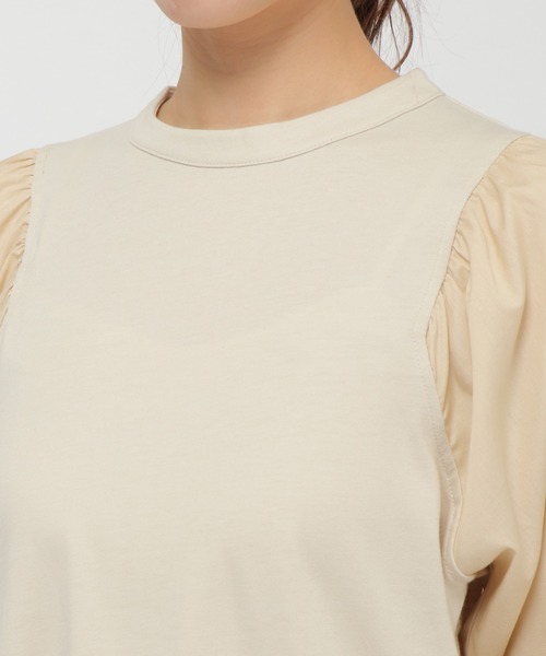 LBC（エルビーシー）の「フハクキリカエＴブラウス（Tシャツ/カットソー・レディース・ホワイト/ブラック/ベージュ・M/L）」の13枚目の写真
