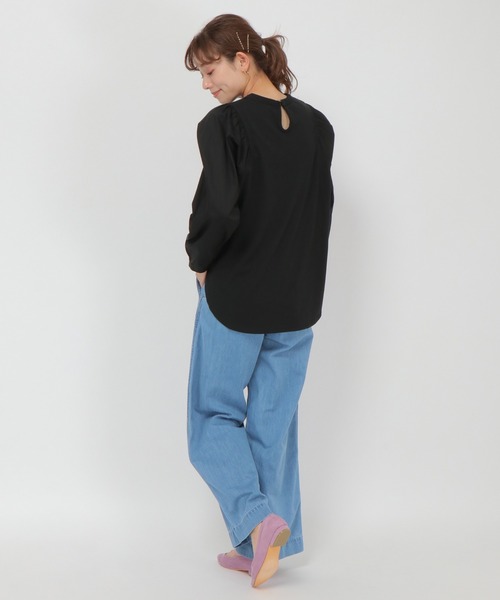 LBC（エルビーシー）の「フハクキリカエＴブラウス（Tシャツ/カットソー・レディース・ホワイト/ブラック/ベージュ・M/L）」の16枚目の写真