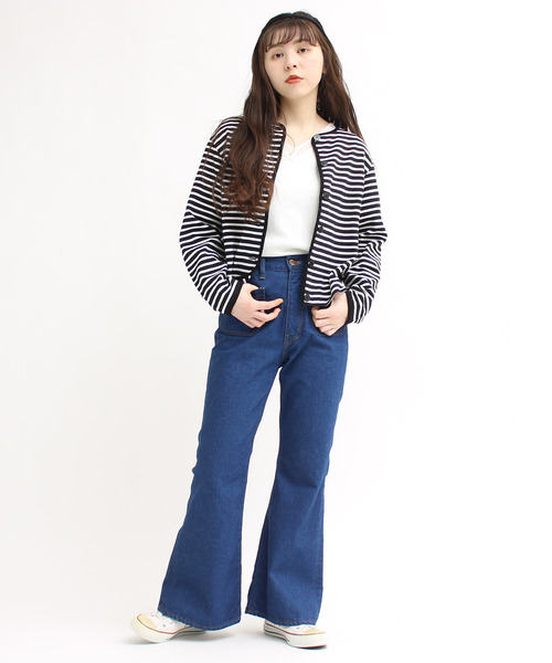 CHILD WOMAN（チャイルドウーマン）の「12ozデニム フレアパンツ（デニムパンツ・レディース・レッド/サックスブルー/ブルー/ネイビー/その他・38/36）」の15枚目の写真