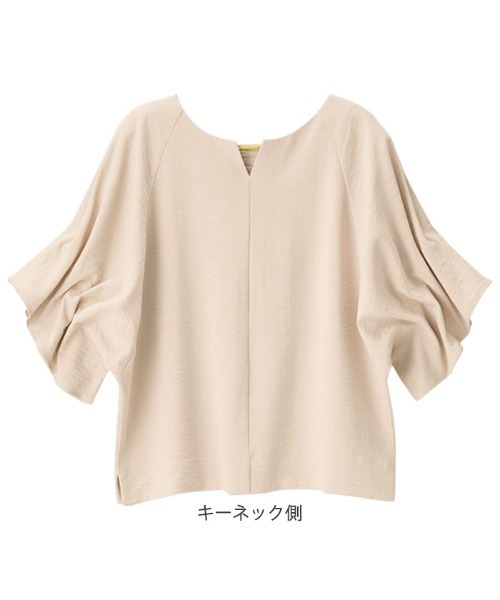 GeeRA(ジーラ)の「3WAYゴールドプレート袖ボリュームタックドルマンブラウス(シャツ/ブラウス・レディース・スモークピンク/ベージュ/ブラック/ブルー・X-LARGE/LARGE/XX-LARGE/SMALL/MEDIUM)」の20枚目の写真