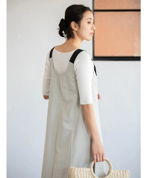 fifth(フィフス)の「スクエアネック五分袖リブニット(ニット/セーター・レディース・ライトグリーン/ホワイト/ラベンダー・MEDIUM)」の17枚目の写真