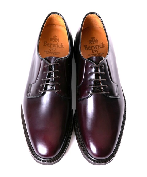 Berwick バーガンディ 5223 26.5㎝相当 Berwick バーウィック プレーントゥ 5223 ヴィブラム ソール（ドレス