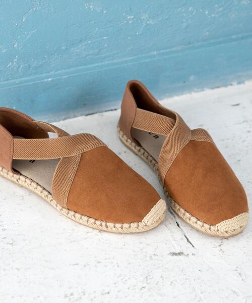 coen（コーエン）の「§クロスゴムフラットエスパドリーユ（サンダル・レディース・ブラウン/ブラック/ダークグリーン・SMALL/MEDIUM/LARGE）」の7枚目の写真
