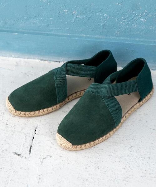 coen（コーエン）の「§クロスゴムフラットエスパドリーユ（サンダル・レディース・ブラウン/ブラック/ダークグリーン・SMALL/MEDIUM/LARGE）」の4枚目の写真