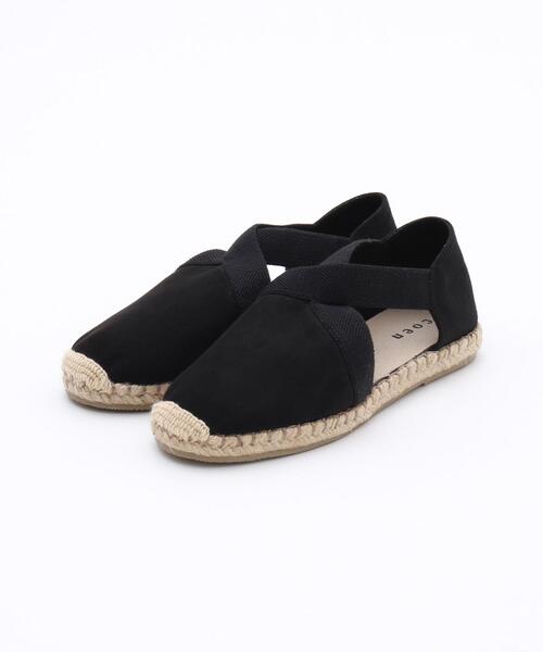 coen（コーエン）の「§クロスゴムフラットエスパドリーユ（サンダル・レディース・ブラウン/ブラック/ダークグリーン・SMALL/MEDIUM/LARGE）」の14枚目の写真