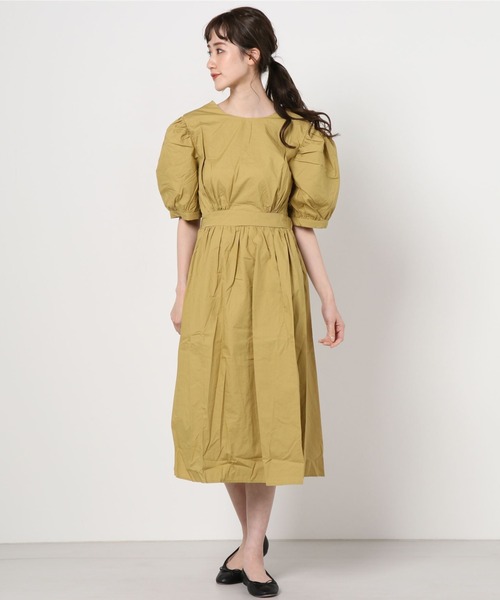 ABITOKYO(アビトーキョー)の「バックコンシャススリーブワンピース(ワンピース・レディース・ホワイト/ブラック/イエロー/ライトブルー/ライトパープル/ネイビー/グリーン/オレンジ/カーキ/チャコールグレー/ブルーグリーン・FREE)」の10枚目の写真