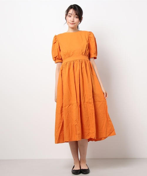ABITOKYO(アビトーキョー)の「バックコンシャススリーブワンピース(ワンピース・レディース・ホワイト/ブラック/イエロー/ライトブルー/ライトパープル/ネイビー/グリーン/オレンジ/カーキ/チャコールグレー/ブルーグリーン・FREE)」の21枚目の写真