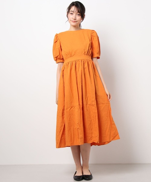 ABITOKYO(アビトーキョー)の「バックコンシャススリーブワンピース(ワンピース・レディース・ホワイト/ブラック/イエロー/ライトブルー/ライトパープル/ネイビー/グリーン/オレンジ/カーキ/チャコールグレー/ブルーグリーン・FREE)」の12枚目の写真