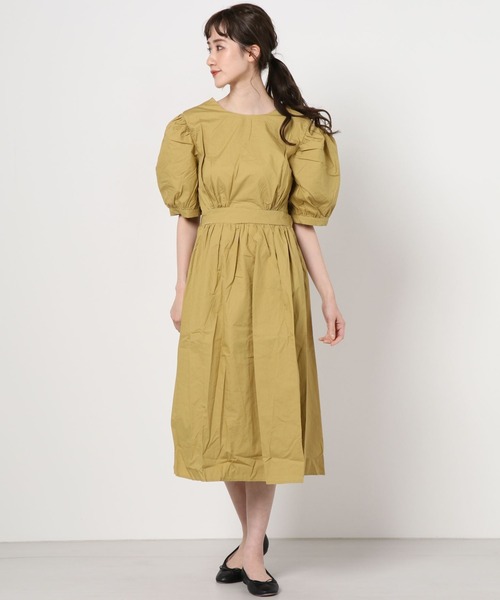 ABITOKYO(アビトーキョー)の「バックコンシャススリーブワンピース(ワンピース・レディース・ホワイト/ブラック/イエロー/ライトブルー/ライトパープル/ネイビー/グリーン/オレンジ/カーキ/チャコールグレー/ブルーグリーン・FREE)」の19枚目の写真