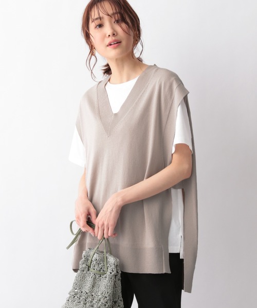 GLOBAL WORK（グローバルワーク）の「サイドベルトニットベスト/937193