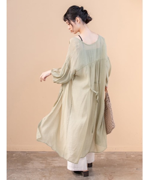 fifth（フィフス）の「ロングシアーシャツ（シャツ/ブラウス・レディース・ラベンダー/グレイッシュベージュ/オレンジ/グリーン/ブラック・MEDIUM）」の12枚目の写真