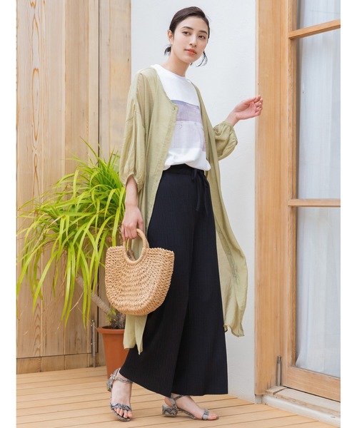 fifth（フィフス）の「ロングシアーシャツ（シャツ/ブラウス・レディース・ラベンダー/グレイッシュベージュ/オレンジ/グリーン/ブラック・MEDIUM）」の22枚目の写真