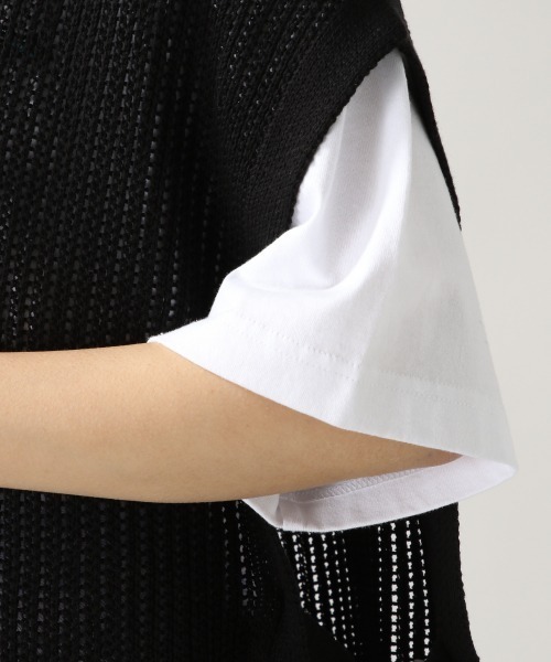 RAGEBLUE（レイジブルー）の「サイドリボンローゲージサマーニットベスト/948039（ベスト・レディース・オフホワイト/ブラック・FREE）」の20枚目の写真