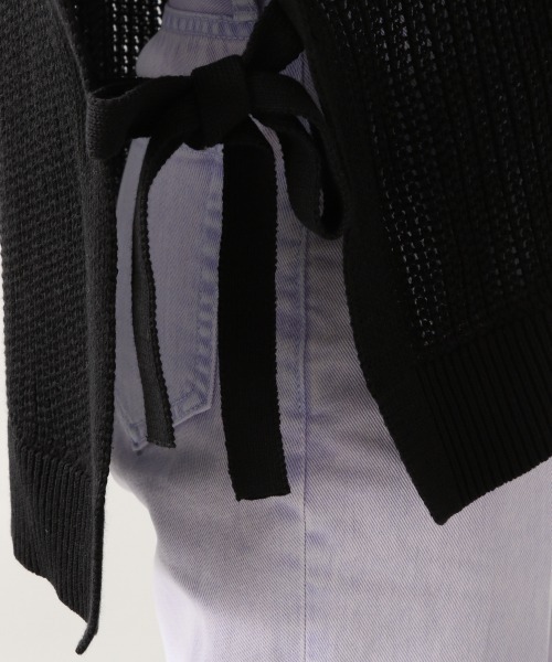 RAGEBLUE（レイジブルー）の「サイドリボンローゲージサマーニットベスト/948039（ベスト・レディース・オフホワイト/ブラック・FREE）」の11枚目の写真