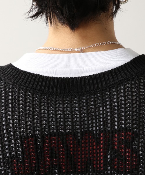 RAGEBLUE（レイジブルー）の「サイドリボンローゲージサマーニットベスト/948039（ベスト・レディース・オフホワイト/ブラック・FREE）」の5枚目の写真