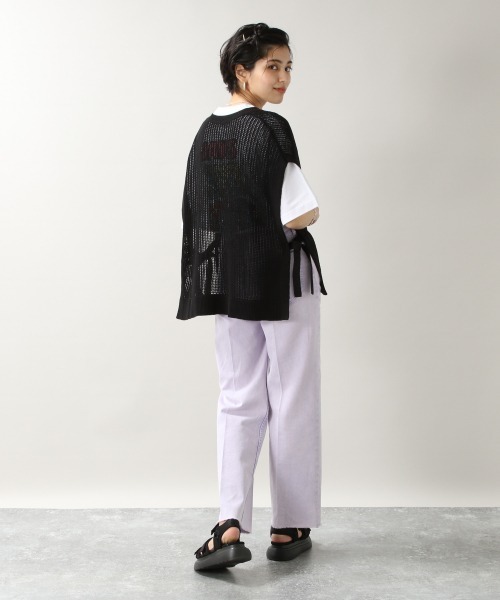 RAGEBLUE（レイジブルー）の「サイドリボンローゲージサマーニットベスト/948039（ベスト・レディース・オフホワイト/ブラック・FREE）」の10枚目の写真