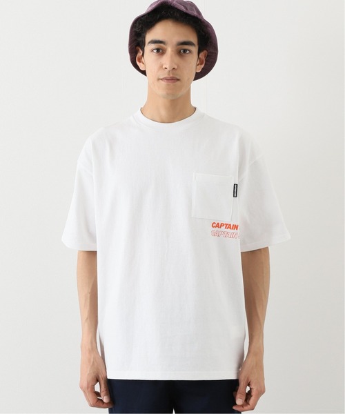 CAPTAIN STAG（キャプテンスタッグ）の「【CAPTAIN STAG / キャプテンスタッグ】 logo Tシャツ（Tシャツ/カットソー・メンズ・ホワイト/ブラック・MEDIUM/LARGE）」の4枚目の写真