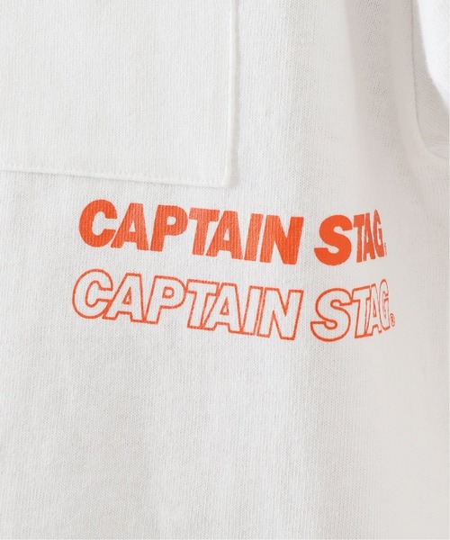 CAPTAIN STAG（キャプテンスタッグ）の「【CAPTAIN STAG / キャプテンスタッグ】 logo Tシャツ（Tシャツ/カットソー・メンズ・ホワイト/ブラック・MEDIUM/LARGE）」の13枚目の写真