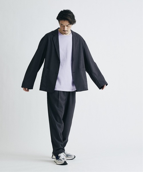 JOURNAL STANDARD（ジャーナルスタンダード）の「【ジャケット+パンツ＋シャツ3点SET】【DADS / ダッズ】ライトポリエステル サマーセットアップ /7WAY 1WEEKの着こなし対応/テーラードジャケット/バンドカラーシャツ/バルーンパンツ/オーバーサイズ（セットアップ・メンズ・ベージュ/キャメル/ブラック・LARGE/SMALL/MEDIUM）」の10枚目の写真