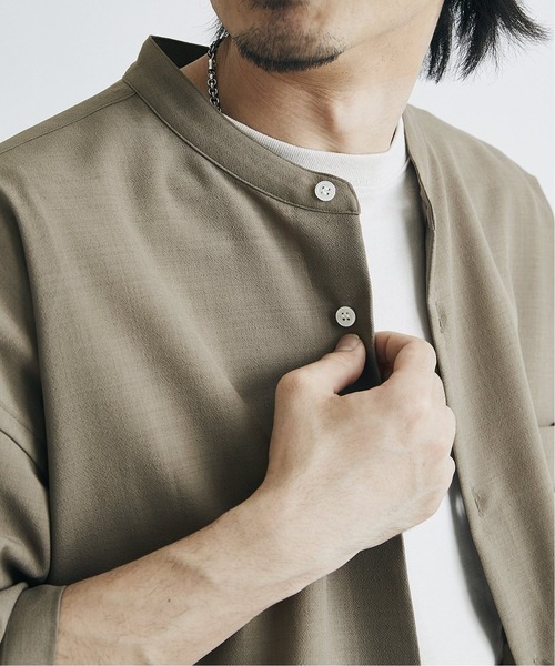 JOURNAL STANDARD（ジャーナルスタンダード）の「【ジャケット+パンツ＋シャツ3点SET】【DADS / ダッズ】ライトポリエステル サマーセットアップ /7WAY 1WEEKの着こなし対応/テーラードジャケット/バンドカラーシャツ/バルーンパンツ/オーバーサイズ（セットアップ・メンズ・ベージュ/キャメル/ブラック・LARGE/SMALL/MEDIUM）」の13枚目の写真