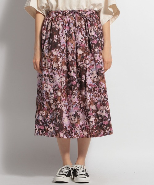 ichi（イチ）の「【ichi(イチ)】ペイントフラワー柄スカート（スカート・レディース・ピンク/ブルー・FREE）」の10枚目の写真
