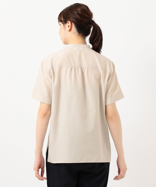 J.PRESS Ladies(J.プレス レディス)の「【洗える】トリアセテートコットン ライトタンブラー ブラウス (シャツ/ブラウス・レディース・ブラウン系/ベージュ系/スモーキーグリーン系・XS)」の5枚目の写真