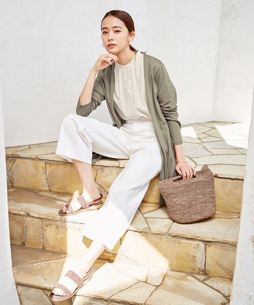 J.PRESS Ladies(J.プレス レディス)の「【洗える】トリアセテートコットン ライトタンブラー ブラウス (シャツ/ブラウス・レディース・ブラウン系/ベージュ系/スモーキーグリーン系・XS)」の6枚目の写真