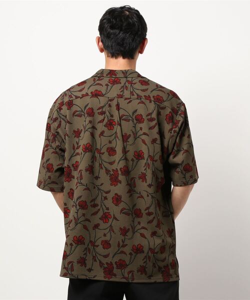 JUNRED(ジュンレッド)の「ウェーブワッフルオープンカラーシャツ(シャツ/ブラウス・メンズ・ブラウン/ブルー/ブラック系その他/ベージュ・LL/L/M)」の6枚目の写真