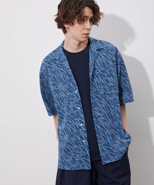 JUNRED(ジュンレッド)の「ウェーブワッフルオープンカラーシャツ(シャツ/ブラウス・メンズ・ブラウン/ブルー/ブラック系その他/ベージュ・LL/L/M)」の15枚目の写真